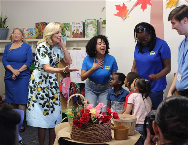 Poughkeepsie City School District’s universal pre-K students at Day One met First Lady Jill Biden Friday.