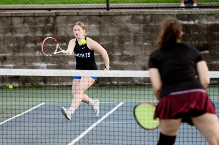 On Thursday, The Mount Saint Mary Blue Knights Women’s Tennis team was finally able to make up their game with Purchase College.