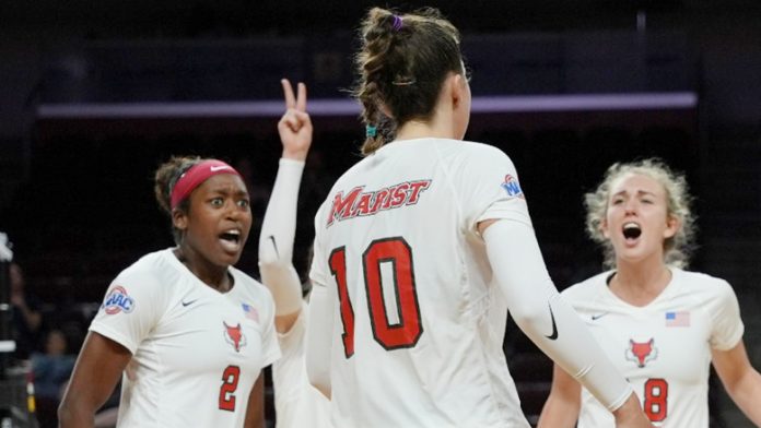 The Marist volleyball team secured a 3-0 victory over Manhattan at home on Saturday afternoon.
