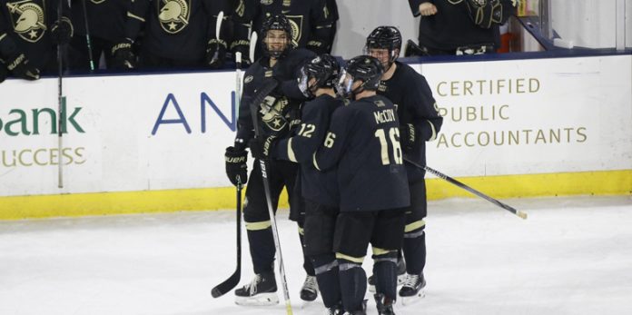 Army West Point hockey posts 4-2 non-conference victory at RV UMass-Lowell.