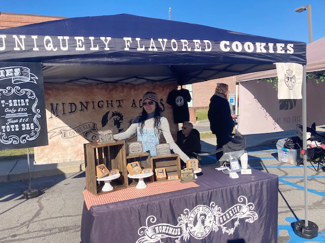 Midnight Acres, providing uniquely flavored, delicious cookies, is one of many vendors on site at the Sunday Beacon Farmer’s Market, which runs from 10am- 3pm weekly, and is located right off of Main Street.