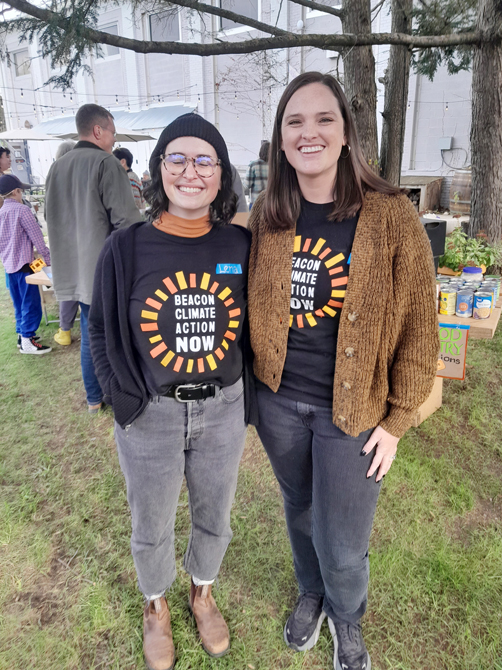 Lena Bilik (left) and Erin Ashoka (right) at the Taproots festival.