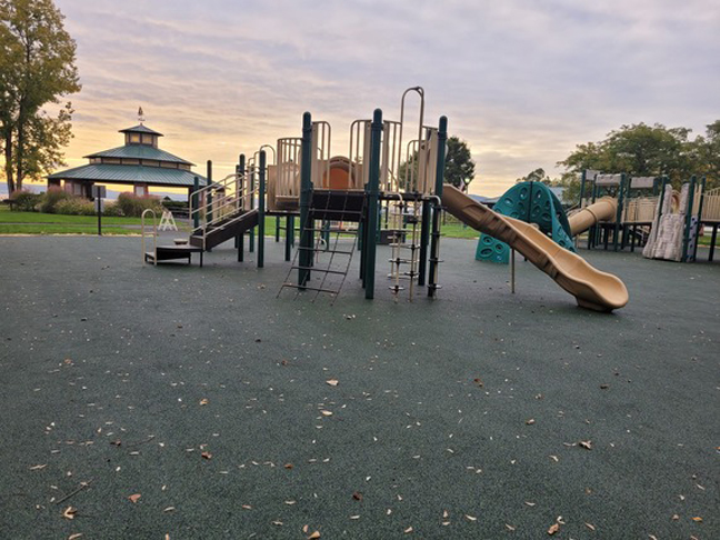 Resurfaced playground at Haverstraw Bay Park.