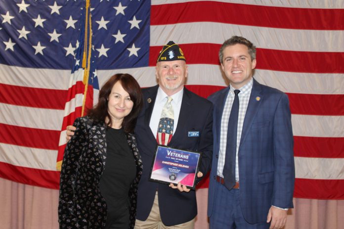 Senator Skoufis (right) with Colonel Holshek and his wife, Rosa Zorzo.