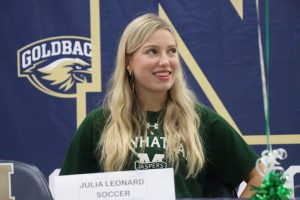 Four scholar-athletes sign national letters of intent to study and compete. Pictured is Julia Leonard.