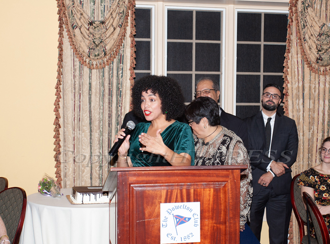 Inaudy Gil received the De Hoy Award as Latinos Unidos of the Hudson Valley hosted its 17th annual Hispanic Heritage Cultural Celebration on Saturday, October 28 at The Powelton Club. Hudson Valley Press/CHUCK STEWART, JR.
