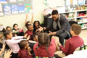 Ndaba Mandela, Nelson Mandela’s grandson, visits two Mount Vernon schools, to discuss how students can foster change in the world.