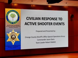 Orange County Sheriff’s Office releases active shooter response training video for residents. Video features information on how to recognize signs of potential workplace violence, how to respond to active shooters or other workplace violence situations.