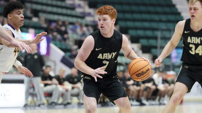 The Army West Point men’s basketball team fell on the road to Navy.