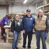 From left are: Jill Marie, Habitat for Humanity of Greater Newburgh Executive Director; Chis Eachus, Assemblyman; and Paul Brothe, President of the Board of Habitat for Humanity Greater Newburgh, each was on hand volunteering Monday at the organization’s Annual Volunteer Day of Service.