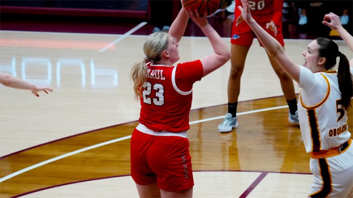 Lexie Tarul added 11 points, but it wasn’t enough, as Marist women’s basketball came up short on the road against MAAC foe Iona, 70-60. Photo: Nick Skidmore