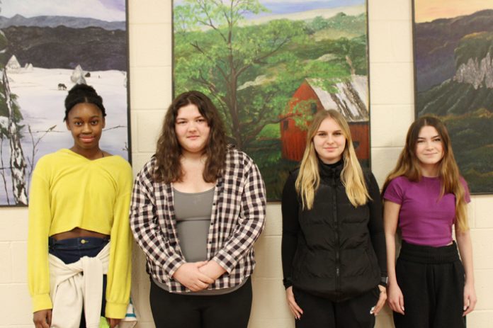 Rondout Valley High School Grade 9 students (from left to right) Taraji St. Fleur, Jasmin Smith, Brooke Baul, Alexis Dougherty, and (not pictured) Rebecca Carroll, are the newest additions to SUNY Ulster’s prestigious President’s Challenge Scholarship program, which provides students with the opportunity to pursue a two-year college education without incurring tuition costs post graduation.