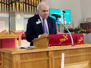 Assemblyman, Jonathan Jacobson speaks at Monday’s Southern Dutchess Coalition, Inc. Reverend Dr. Martin Luther King Jr. 46th Annual Birthday Celebration at Springfield Baptist Church.