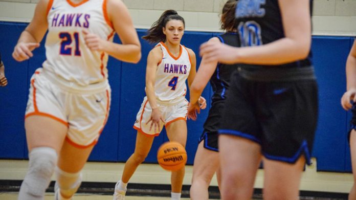 Brianna Fitzgerald led the way for SUNY New Paltz, scoring a game-high 25 points in 38 minutes with 13 rebounds, two assists and three steals. Photo: Monica D’Ippolito