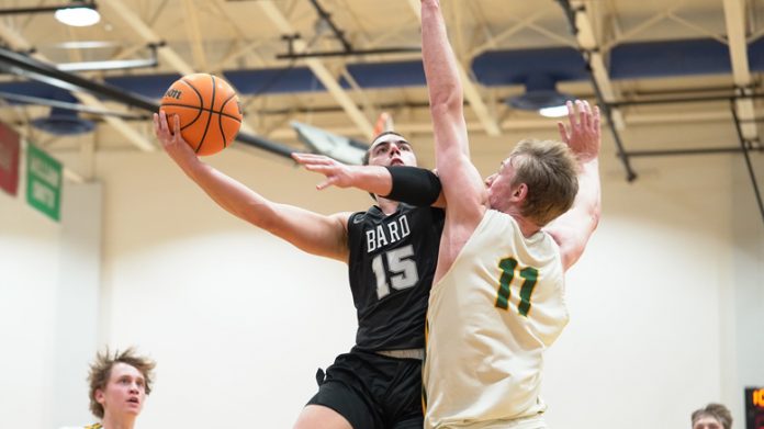 Senior Lazaros Panagiotounis scored a career-high 29 points, one point more than the record he set the night before against Vassar. Photo: Jalen Smiley