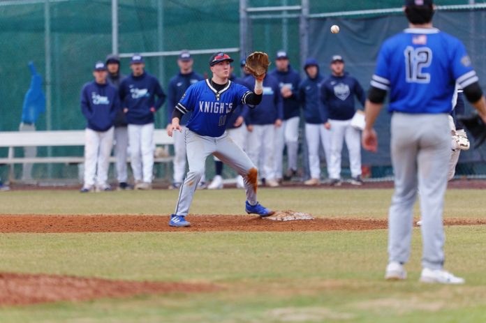 The Mount Saint Mary College Baseball team dropped both games of a doubleheader against Greensboro College on Saturday afternoon. Photo: Mike Atherton