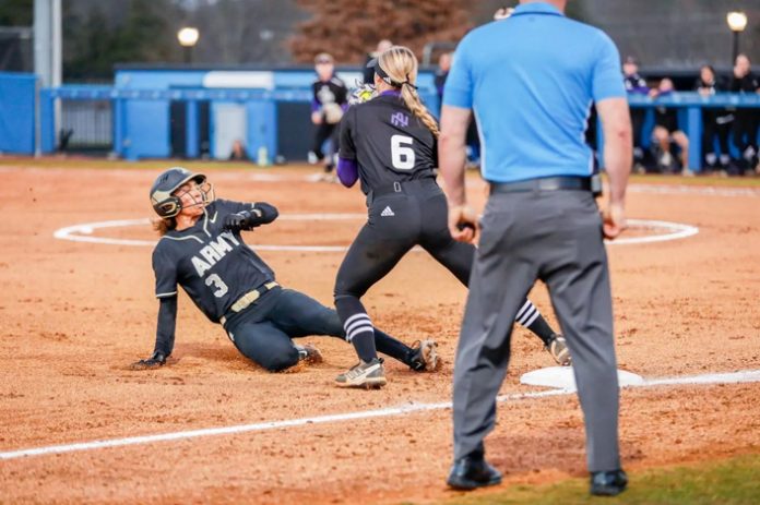 The Army West Point softball team battled North Alabama and Detroit Mercy in a Saturday evening doubleheader.