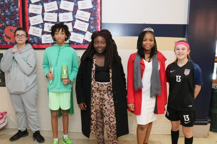 Heritage Middle School community dressed as inspirational women as part of Women’s History Month.