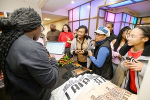 Mount Saint Mary College’s Black Student Union hosted a well-attended Black History Month event on Monday, February 19th with give aways, trivia, and food. Photo: Lee Ferris