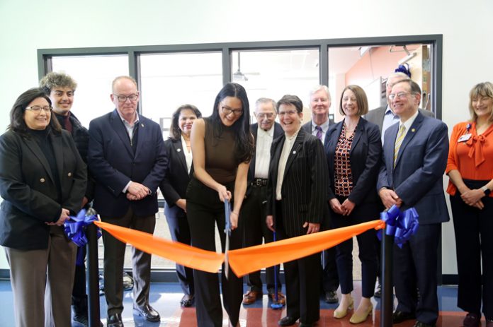 College celebrates the expansion of its Newburgh campus nursing program, SUNY Orange hosted approximately 60 community partners, friends of the College, employees and students in Kaplan Hall for a ribbon cutting ceremony.