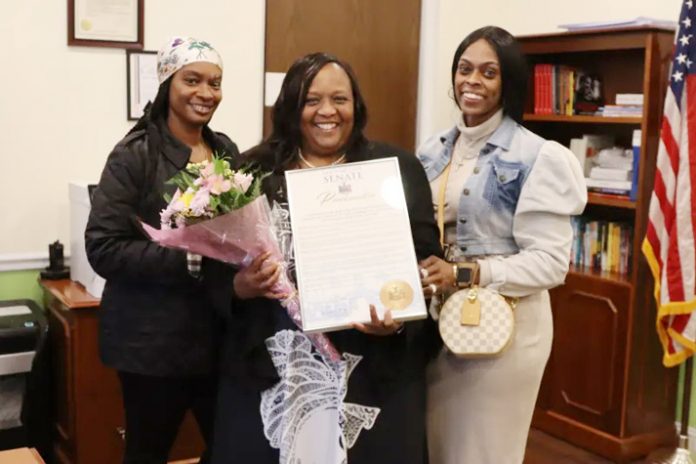 Acting Superintendent Dr. K. Veronica Smith received a proclamation from New York State Senator Jamal Bailey, recognizing her for her exemplary service.