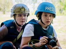 Kirsten Dunst and Cailee Spaeny in Civil War.