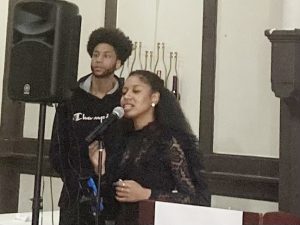 YV-NV ( YANA) an R&B singer/songwriter, who seeks to shine her light in dark places, delivers a beautiful, uplifting melody at Saturday’s Let’s Talk March is Women’s History Month event.
