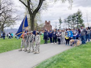The Newburgh Free Academy Jr ROTC leads the way out of Washington’s Headquarters for participants in Sunday’s 25th Annual Habitat for Humanity of Greater Newburgh’s Walk for Housing Sunday afternoon. 