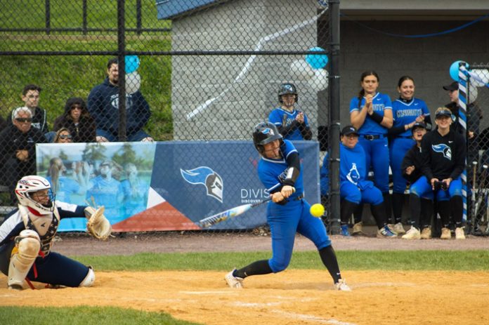 The MSMC Blue Knights softball team celebrated Senior Day in style, sweeping the St. Joseph’s University- Long Island Golden Eagles in a thrilling doubleheader.