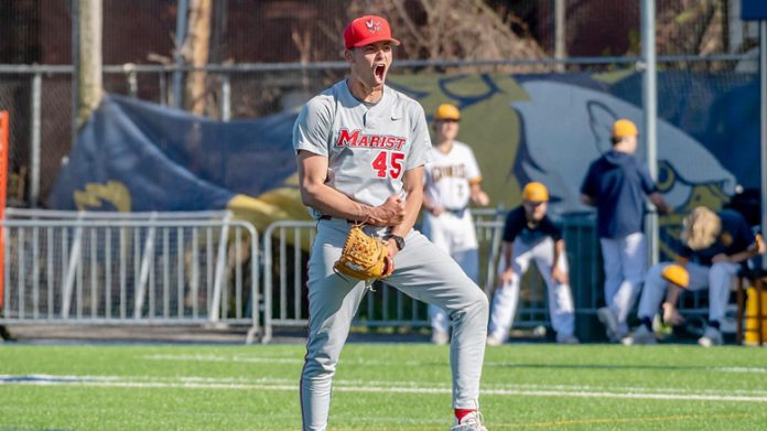 Jack Wren pitched seven scoreless innings for the Red Foxes, allowing one hit and striking out six batters, and earned the win for the Red Foxes. Photo: Carlisle Stockton