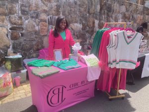 Chelsea Hardy, a 13 year member of Alpha Kappa Alpha, was on hand at the sorority’s new charter event at City Winery in Montgomery selling merchandise from her Ethic By Her business, one of several adding to the fun and excitement Sunday.