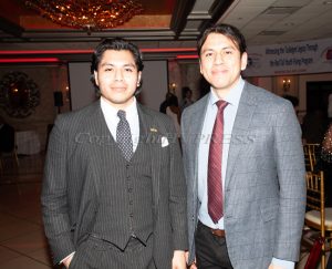Aaron and Michael Perez at the 26th Annual Tuition Assistance Awards Celebration of the Major General Irene Trowell-Harris Chapter of the Tuskegee Airmen on Saturday, February 3, 2024. Hudson Valley Press/CHUCK STEWART, JR.