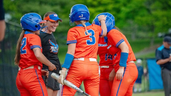 After a clutch win over the Cortland Red Dragons Saturday, the State University of New York at New Paltz remains undefeated going into day three of the SUNYAC tournament.  Photo: Isabel van der Veen