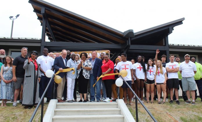 The City of Poughkeepsie opened both of its pools today and began by dedicating the new pool house at Pulaski Park.