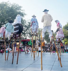 Stilt-Walkers participated in La Guelaguetza 2025.