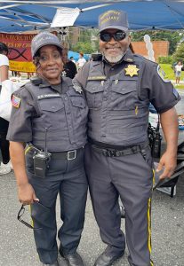 Newburgh's Auxiliary Police Department poses for a photo at National Night Out.