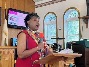 Special Guest, Ozie Williams, a certified dietician, registered nurse and retired diabetes educator, who is a close, long- time friend of Speaker, Carol Johnson- Cromer, delivered critical words on diabetes awareness to members of Soul Saving Station Church of God in Christ (COGIC) Saturday, as part of the initiating event to Sunday’s Women’s Day, focused on self- care, at the Church.