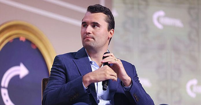 Charlie Kirk speaking with attendees at the 2025 Young Women's Leadership Summit at the Gaylord Texan Resort & Convention Center in Grapevine, Texas. Photo: Wikimedia Commons / Photo by Gage Skidmore