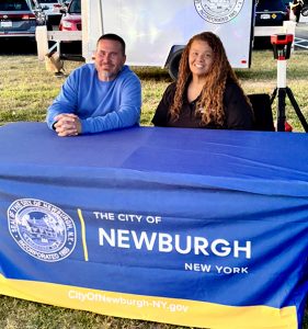 DPW Labor Supervisor Matthew Tarallo and Event Coordinator Maritza Wilson pose for a photo at the 36th Annual International Festival.