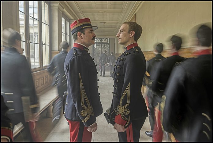 Jean Dujardin and Louis Garrel in An Officer and a Spy.