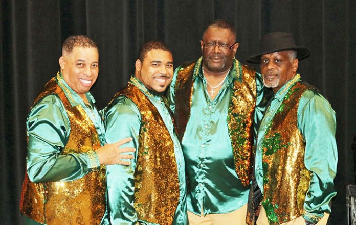 Billboard-topping group the Manhattans pose for a photo at The Paramount Theatre.