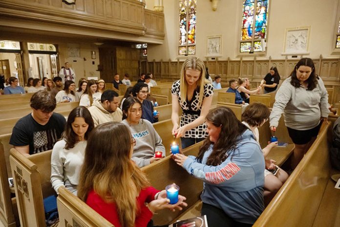 Mount Saint Mary College hosted a 9/11 vigil on Thursday, in remembrance of all who were impacted by the tragedy. Photos by Lee Ferris.