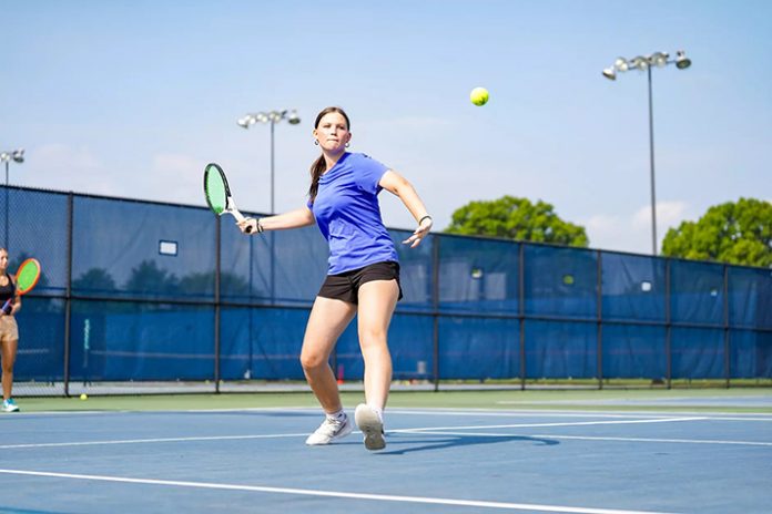 The State University of New York New Paltz women's tennis team competed in the first day of the Union College tournament Saturday. Photo credit: Kaite Wilson