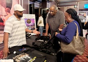 Longtime fans lined up before and after the show to buy Stylistics t-shirts.
