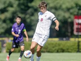 Diego Pastor-Valverde led Vassar with three shots in the game, putting one attempt on target. Photo: Carlisle Stockton