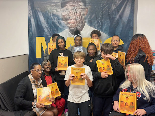 Marcs Friend Friday night, at the home- base, 136 South Street in the City of Newburgh, of M.A.R.C.S Friends Inc, a non- profit assisting families who have endured violence and other tragedies, a Family- Based Youth/Teen Grief & Loss event was held. Additionally, the groups founder, Jemika Hall, signed and shared her newly published book, Marc Star, in memory of her son, whose life was senselessly lost to gun violence in 2018.