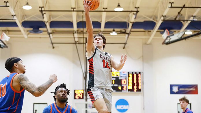 Lucas Tovar had 17 points, but it wasn't enough to over the second half surge by Purchase. Photo credit: Zachary Butler