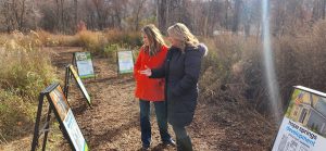 NYS Senator Hinchey and Ulster County Habitat for Humanity CEO Christine Brady LaValle discuss the future 10-home development Hope Springs on Jeffery Court in Saugerties, the first woods-to-cul-de-sac development by a Habitat for Humanity affiliate in New York State.