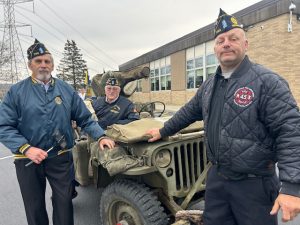 Members of American Legion Post 1758 prepare to participate in Wednesday’s Veteran’s Day Ceremony at John Jay High School.