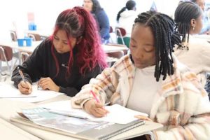 Juniors in Alexandra Sherlock’s International Baccalaureate (IB) Language and Literature class at Mount Vernon High School.